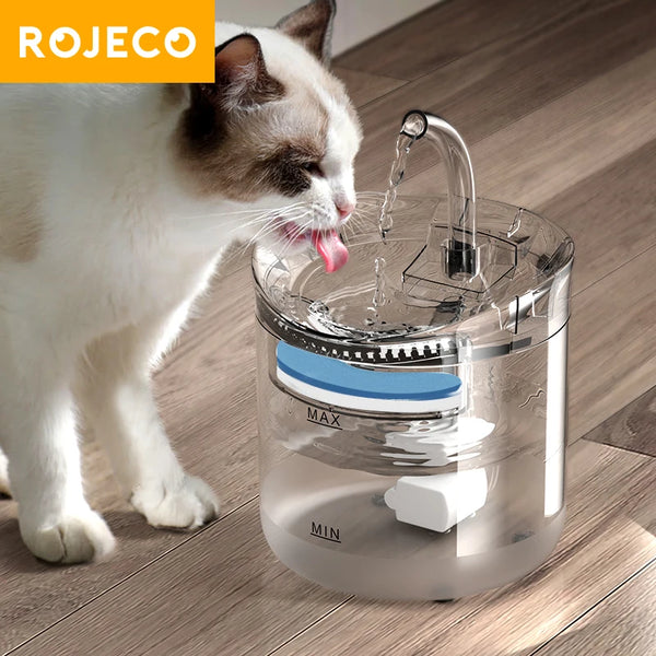 ROJECO Automatic Cat Water Fountain with Sensor - 1.8L