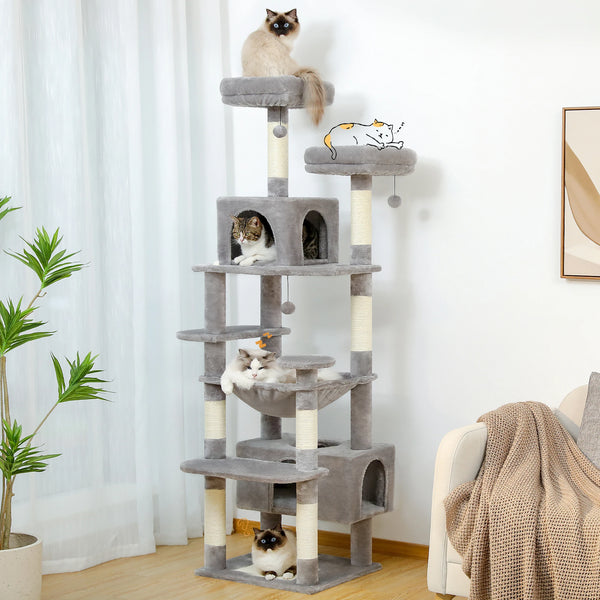 Large Multi-Level Cat Tree with Sisal Scratching Posts