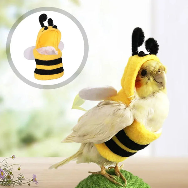 Cute Bee Costume Flying Suit for Pet Birds