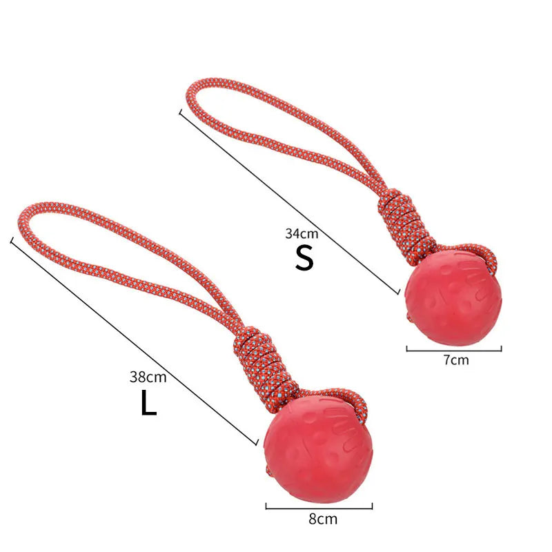 Bite-Resistant Rubber Ball Dog Toy for Strong Chewers