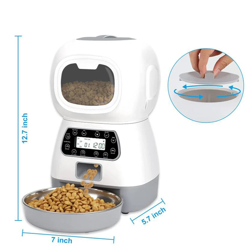 3.5L Automatic Food Dispenser for Cats and Dogs
