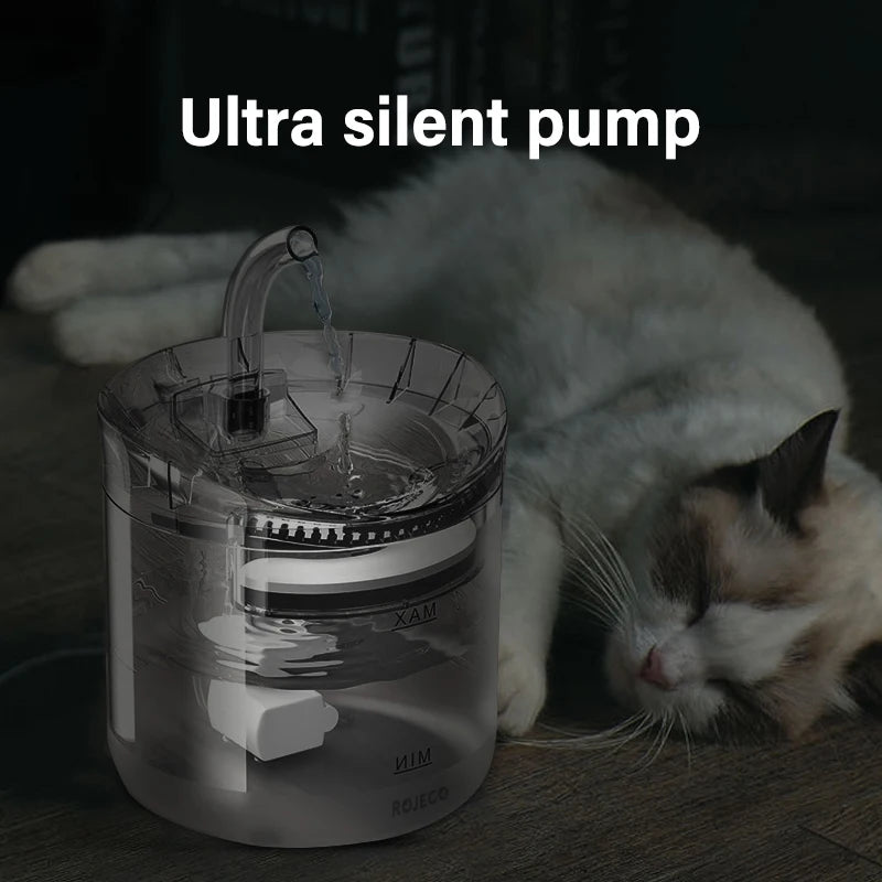 ROJECO Automatic Cat Water Fountain with Sensor - 1.8L