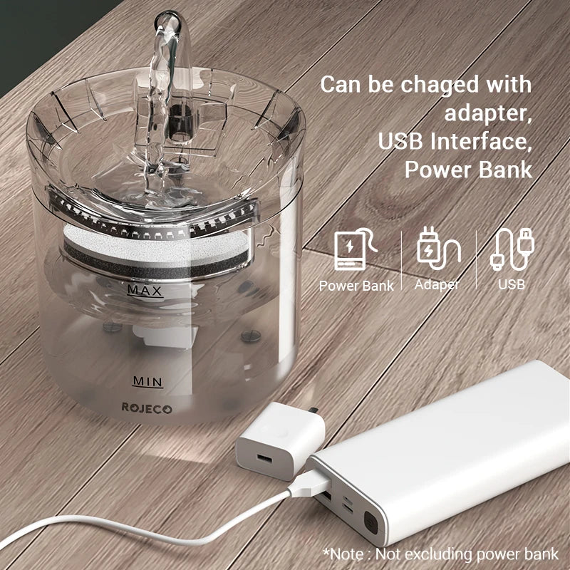 ROJECO Automatic Cat Water Fountain with Sensor - 1.8L