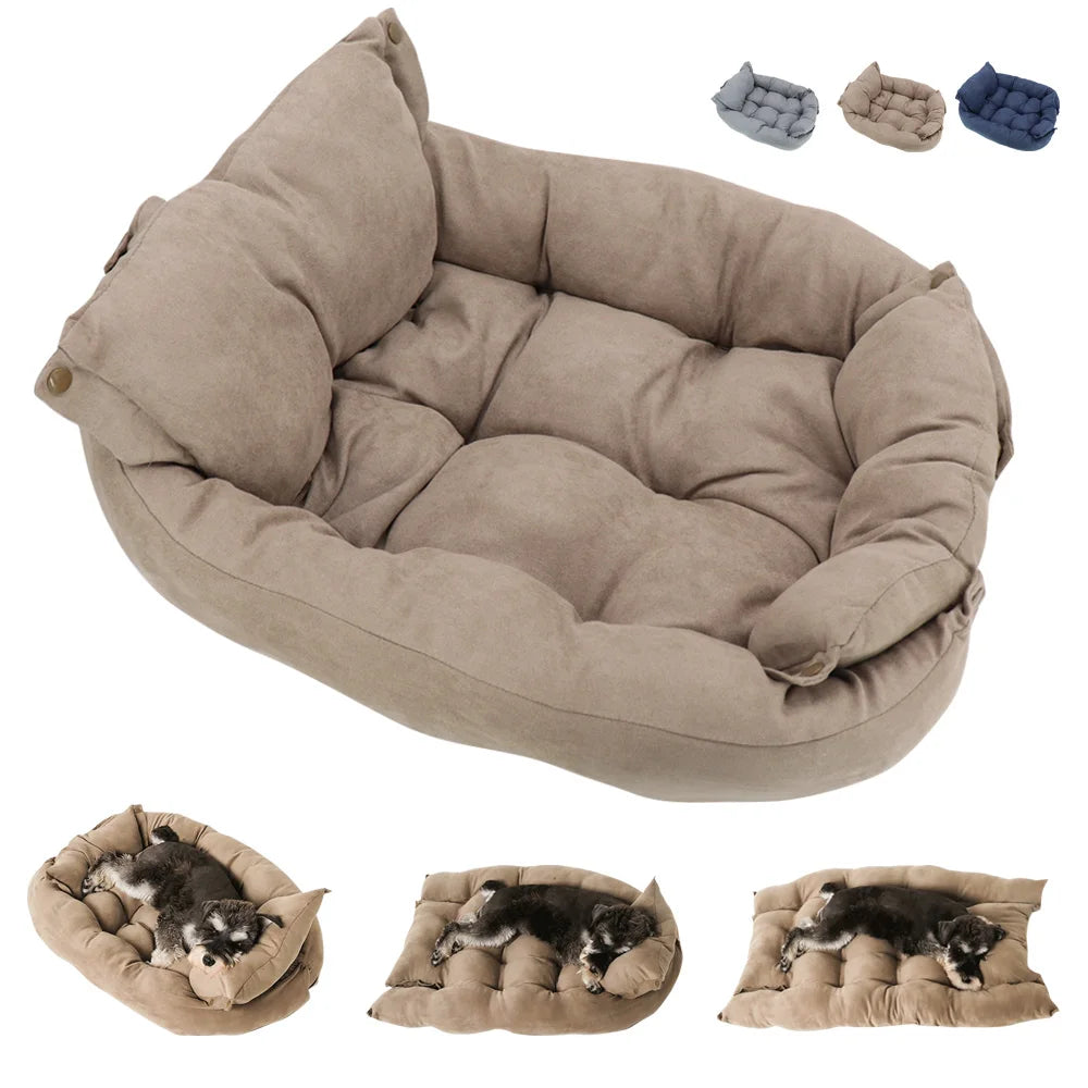 3-in-1 Warm Dog and Cat Bed Sofa Cushion