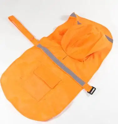 Bright Reflective Tape Dog Raincoat for Puppies and Big Dogs