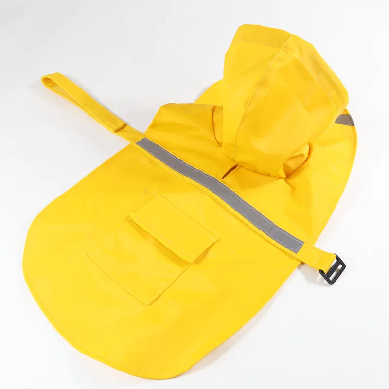 Bright Reflective Tape Dog Raincoat for Puppies and Big Dogs