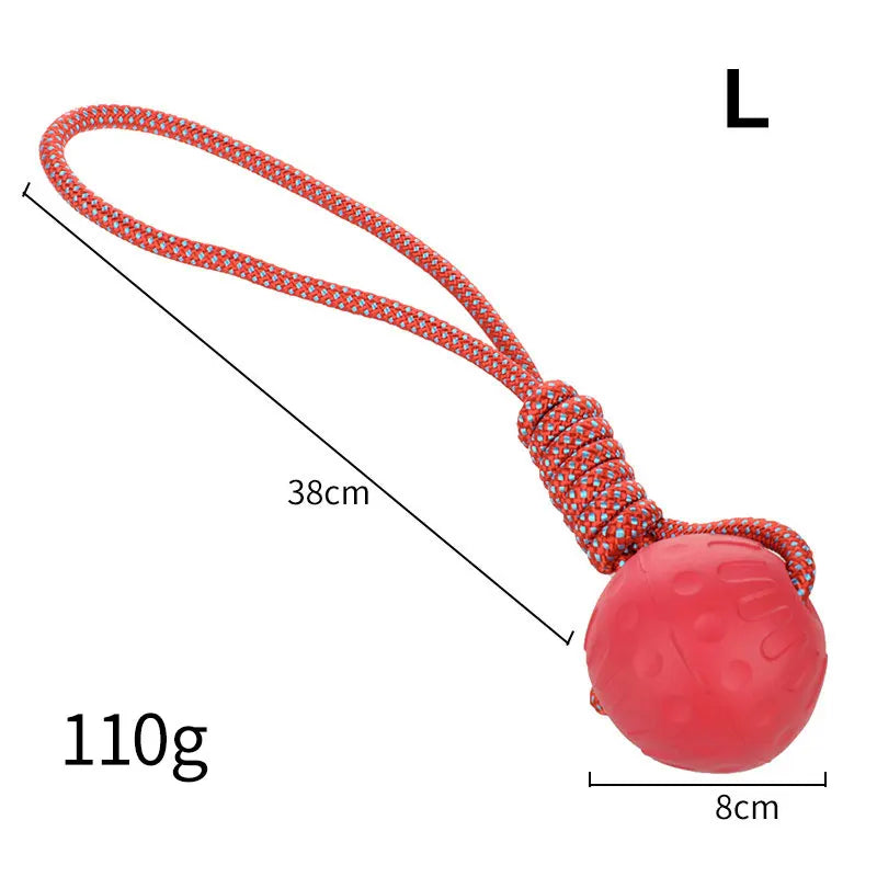 Bite-Resistant Rubber Ball Dog Toy for Strong Chewers