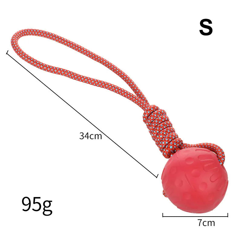 Bite-Resistant Rubber Ball Dog Toy for Strong Chewers