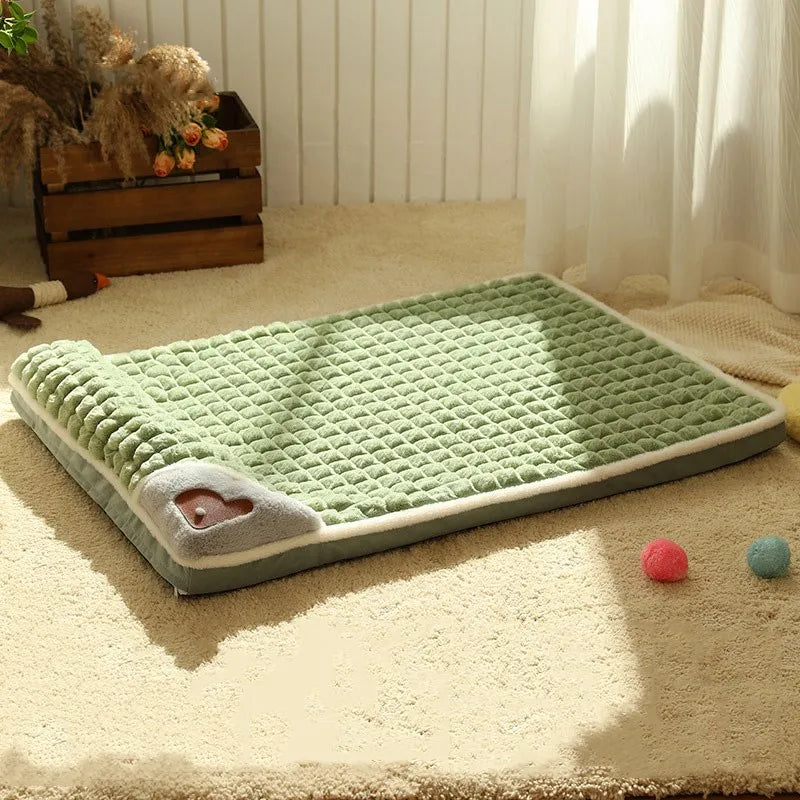 Detachable Cotton Dog Bed Mat for Small to Large Dogs