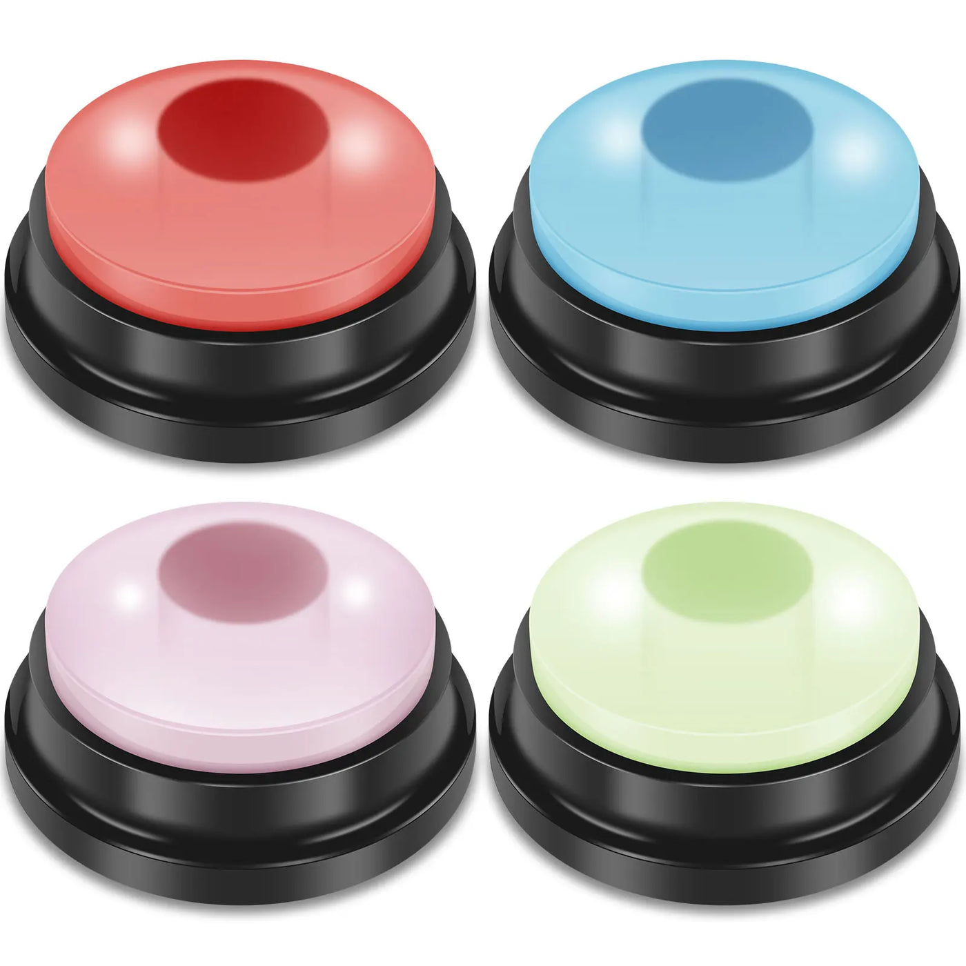 Recordable Dog Training Buttons with Light - 4/6 Piece Set