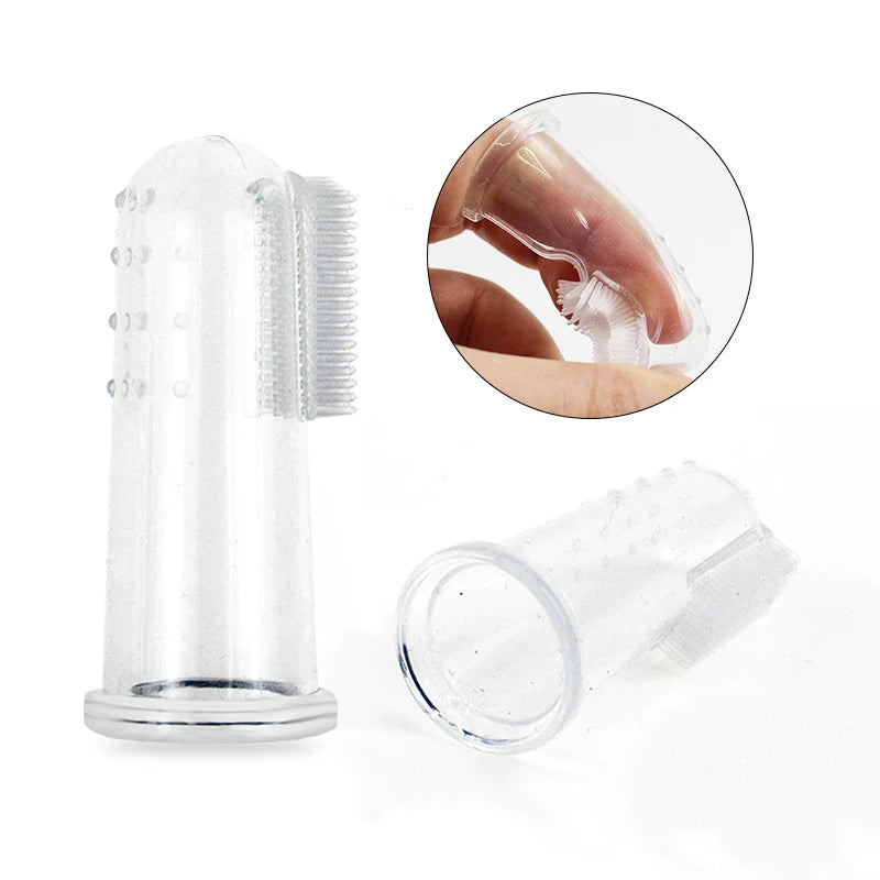 Soft Silicone Finger Toothbrush Set for Dogs and Cats