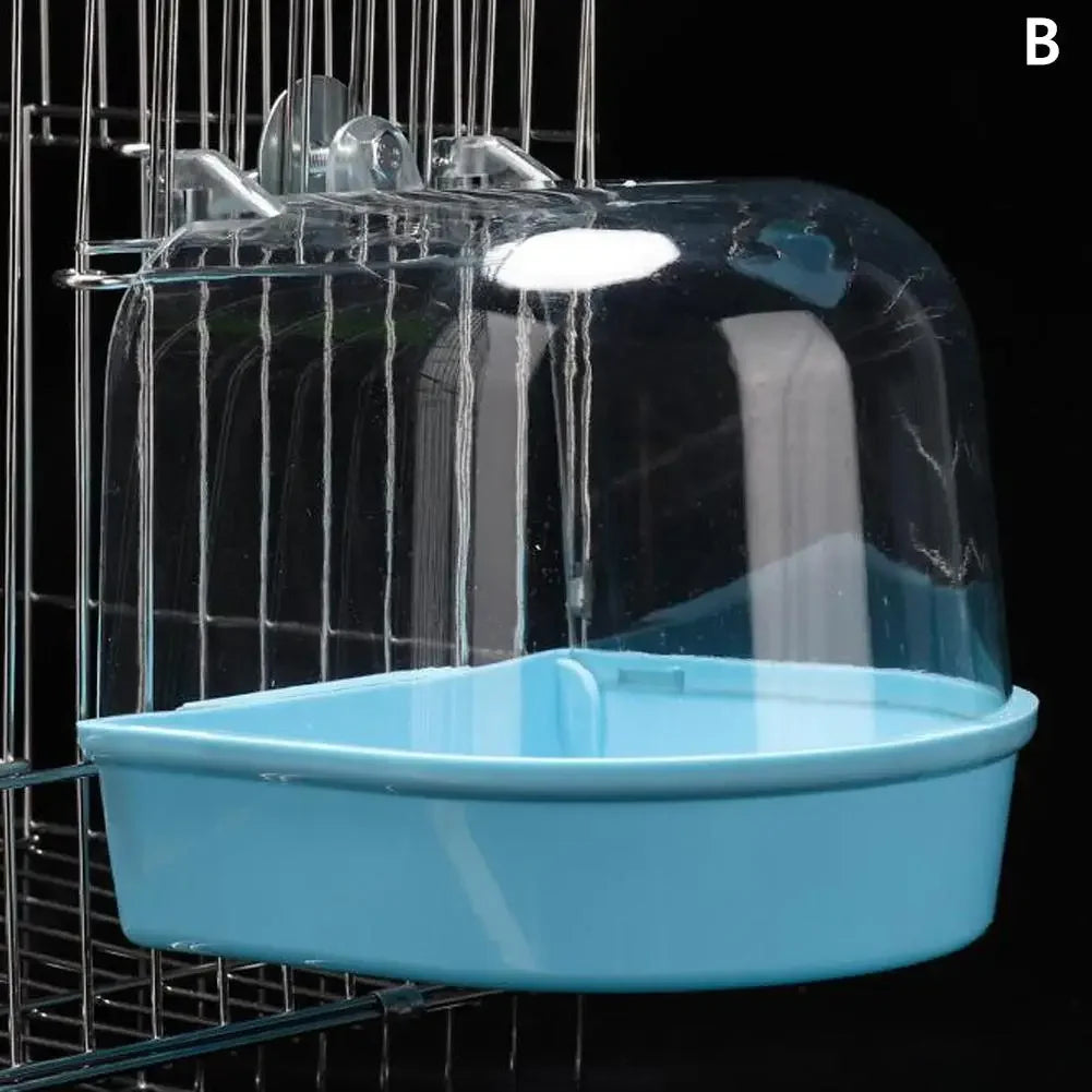 Hanging Cage Bird Bath for Parrots and Small Birds