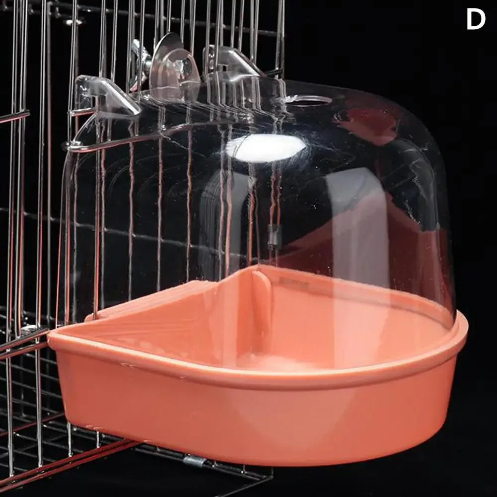 Hanging Cage Bird Bath for Parrots and Small Birds