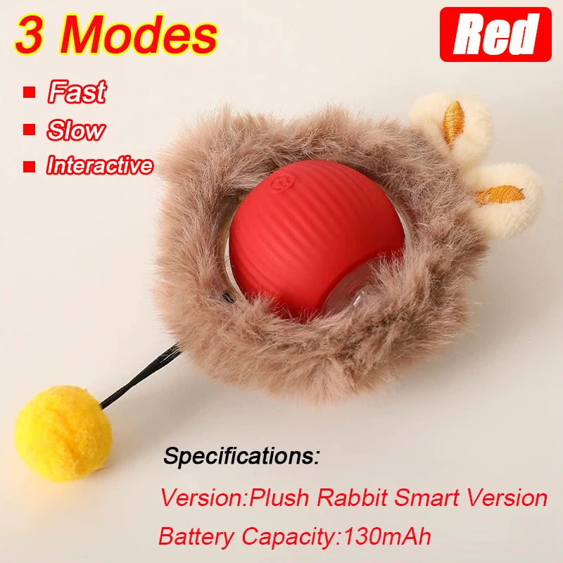 Rechargeable Faux Tail Smart Ball Cat Toy