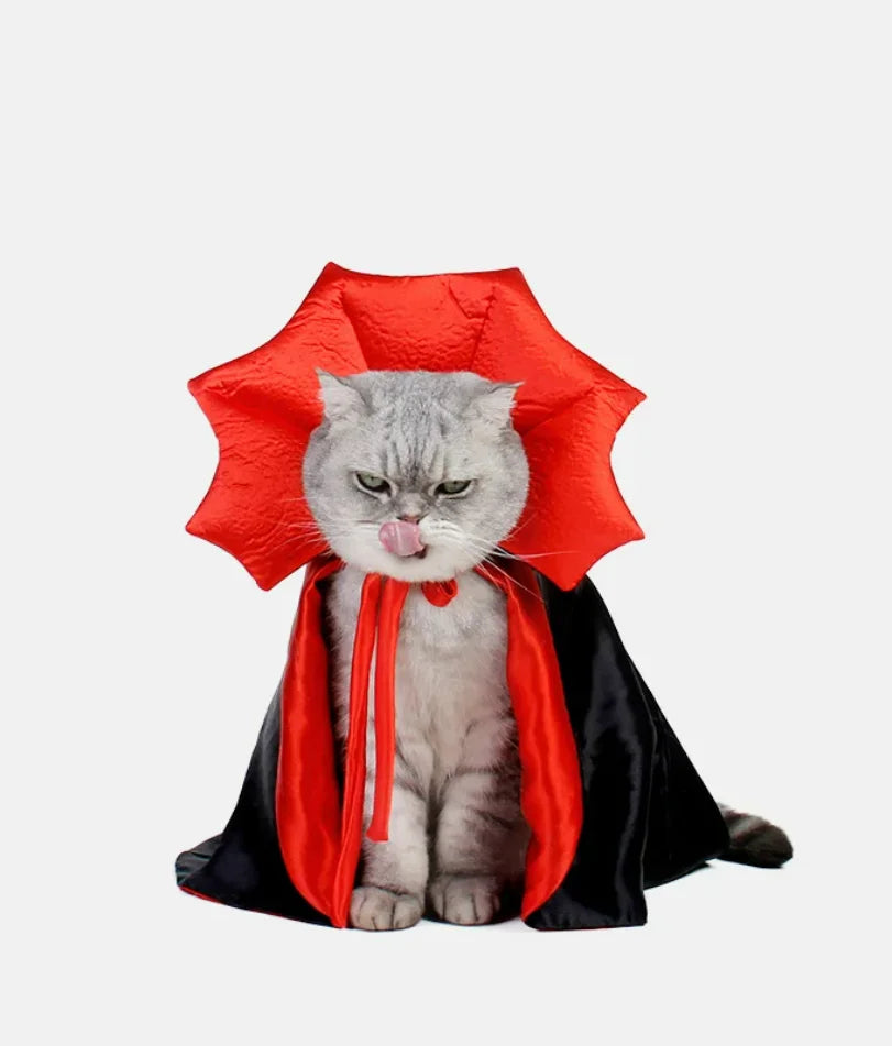 Vampire Cloak Halloween Costume for Cats and Small Dogs