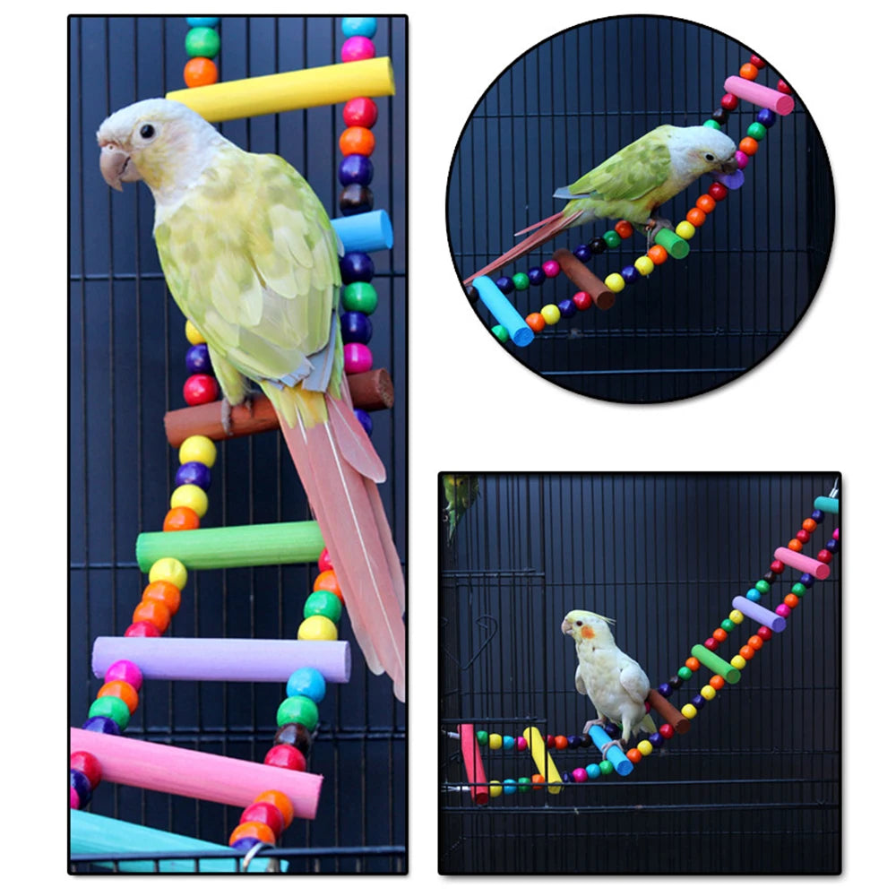 12-Step Multicolor Bird Climbing Ladder Toy