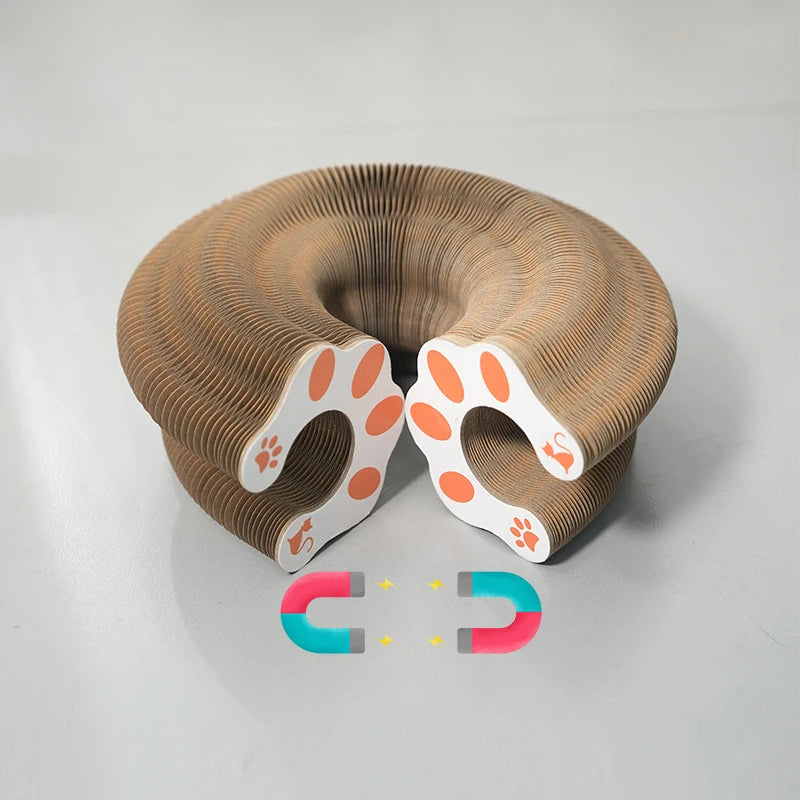 Round Corrugated Cat Scratcher Board with Ball Track