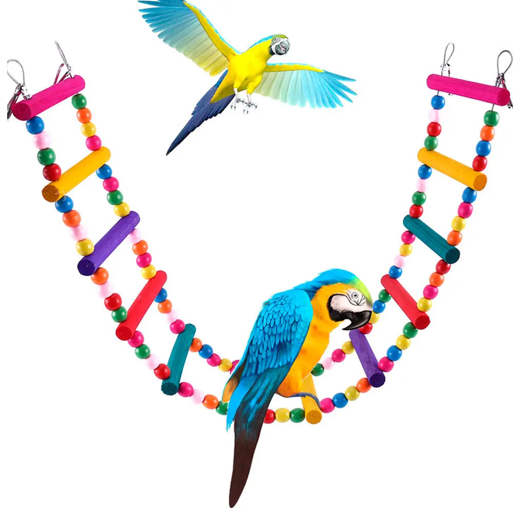 12-Step Multicolor Bird Climbing Ladder Toy