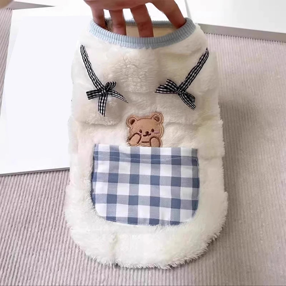 Cozy Plush Fleece Sleeveless Vest for Small Dogs and Cats