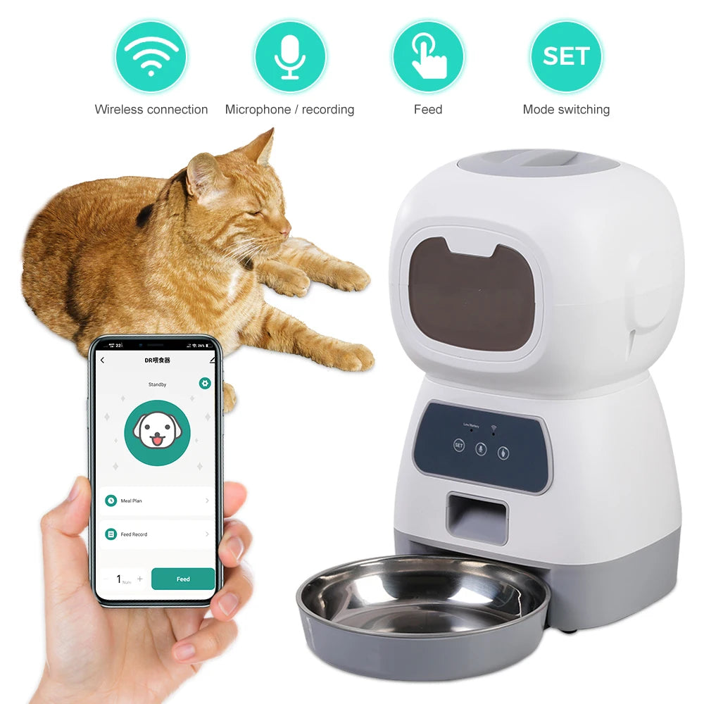 3.5L Automatic Food Dispenser for Cats and Dogs