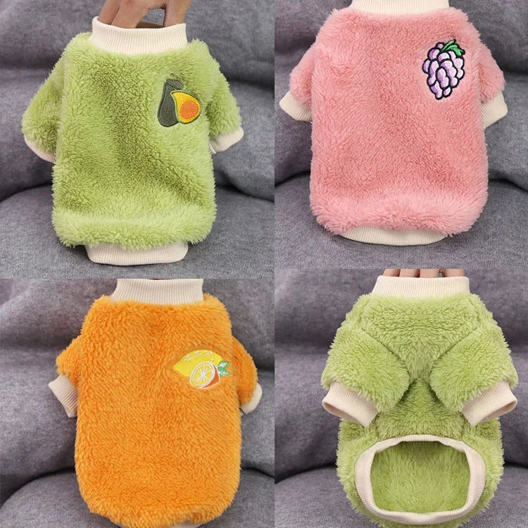Playful Fleece Hoodie Coat for Small Dogs and Chihuahuas