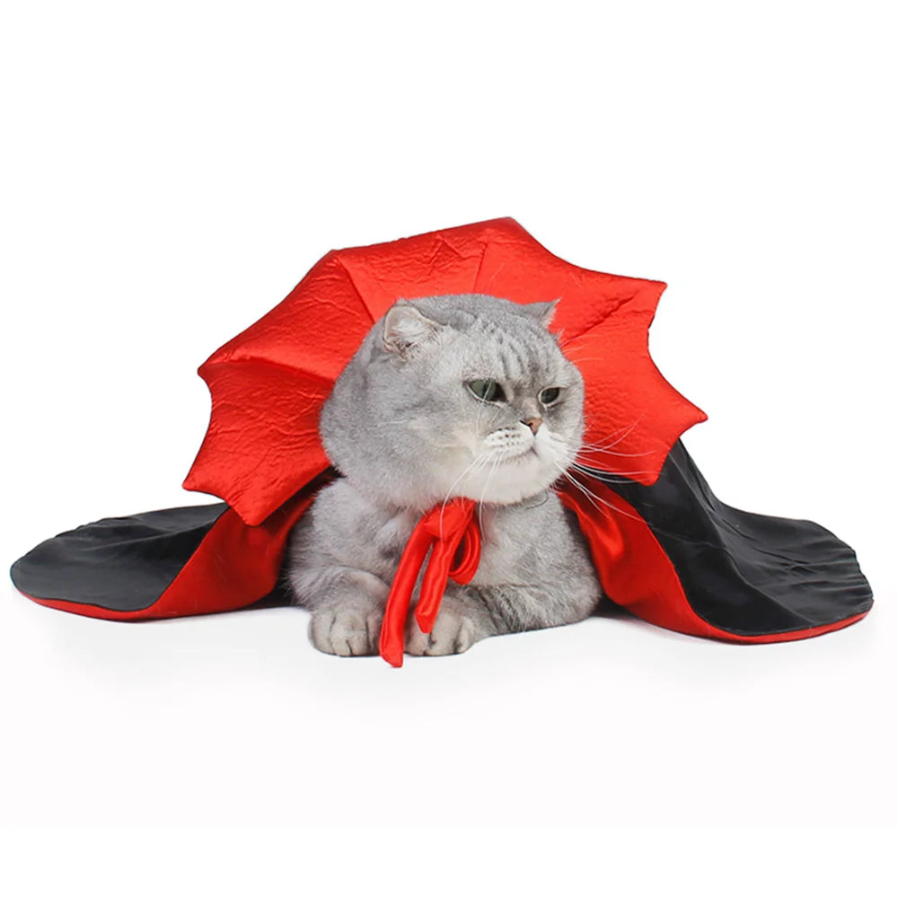 Vampire Cloak Halloween Costume for Cats and Small Dogs