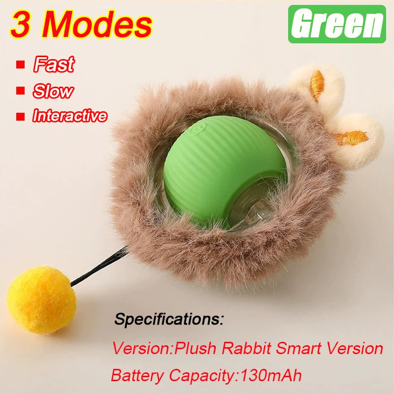 Rechargeable Faux Tail Smart Ball Cat Toy