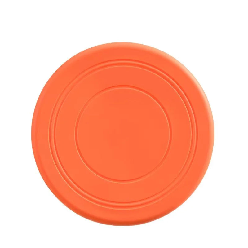 Chew-Resistant Soft Rubber Dog Frisbee for Fetch Training