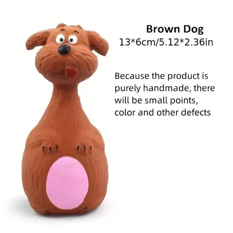 Squeaky Animal Chew Toy for Dogs - Elephant and Cow Style