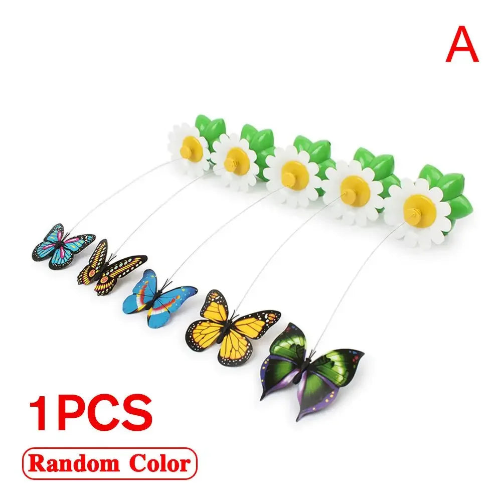 Electric Rotating Butterfly Toy for Playful Cats