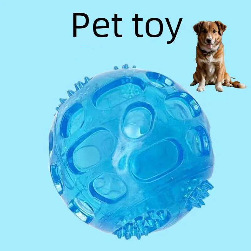 Squeaky Bouncing Puzzle Ball for Dog Chewing and Teeth Play