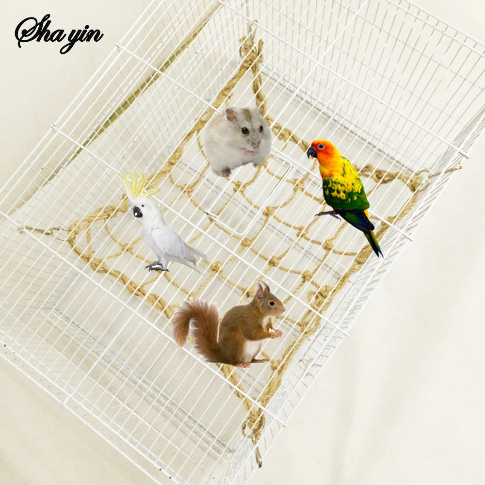 Rope Climbing Net Toy for Parrots and Small Birds
