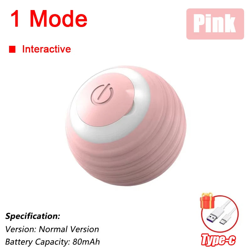 Rechargeable Faux Tail Smart Ball Cat Toy