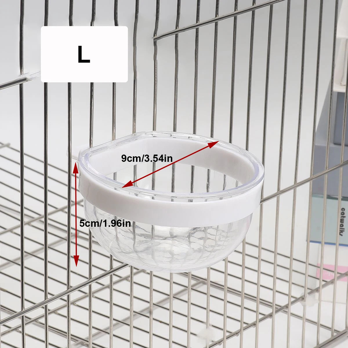 Detachable Transparent Bird Feeding Bowl for Cages