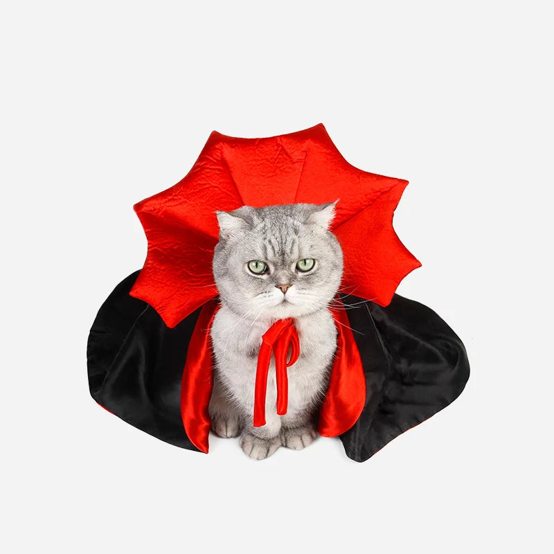 Vampire Cloak Halloween Costume for Cats and Small Dogs