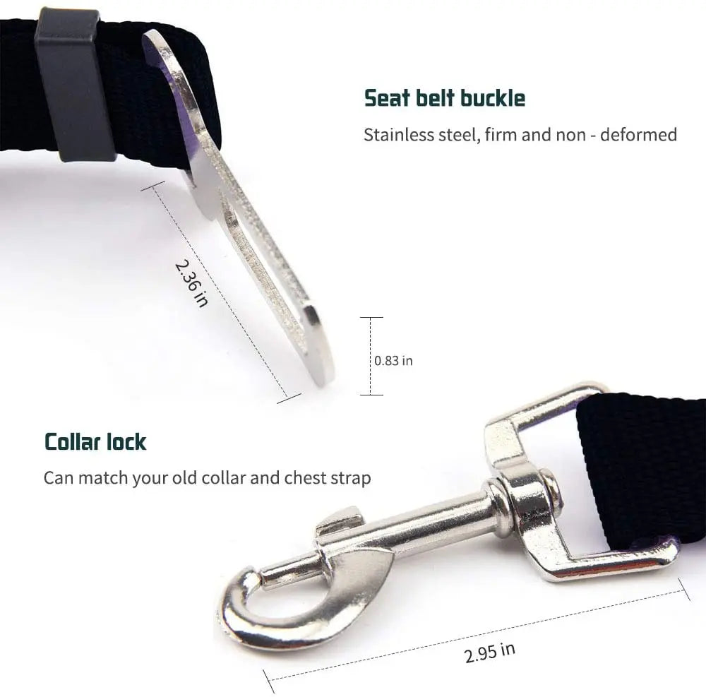 Adjustable Car Seat Belt Safety Lead for Dogs and Cats