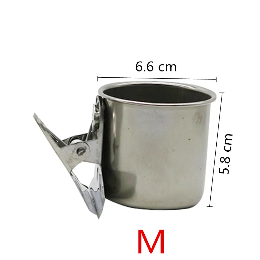 Stainless Steel Single or Double Bird Feeder Cup