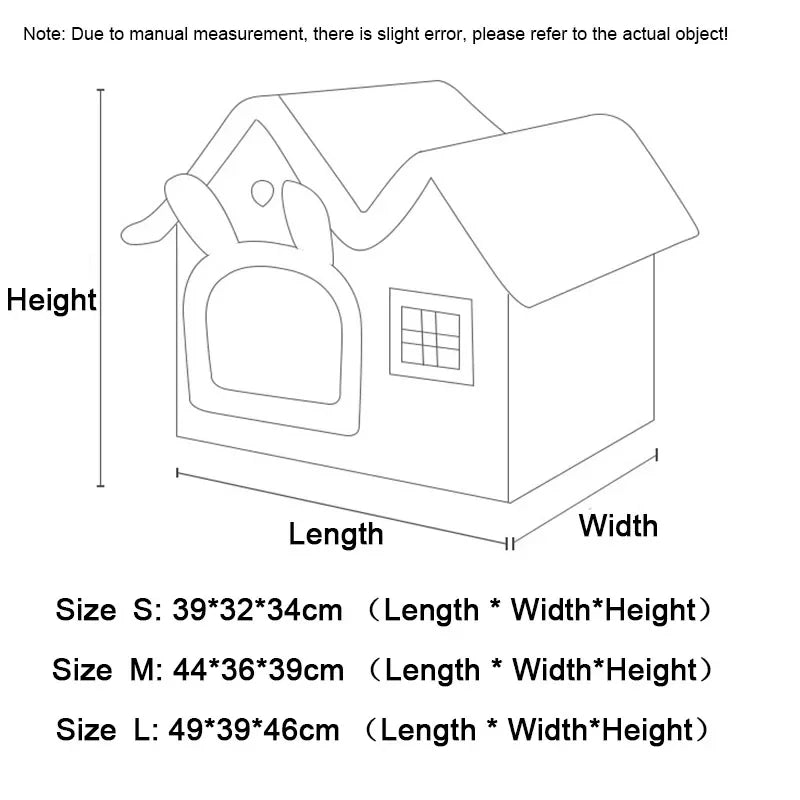 Foldable Coral Fleece Cat House Bed for Deep Sleep