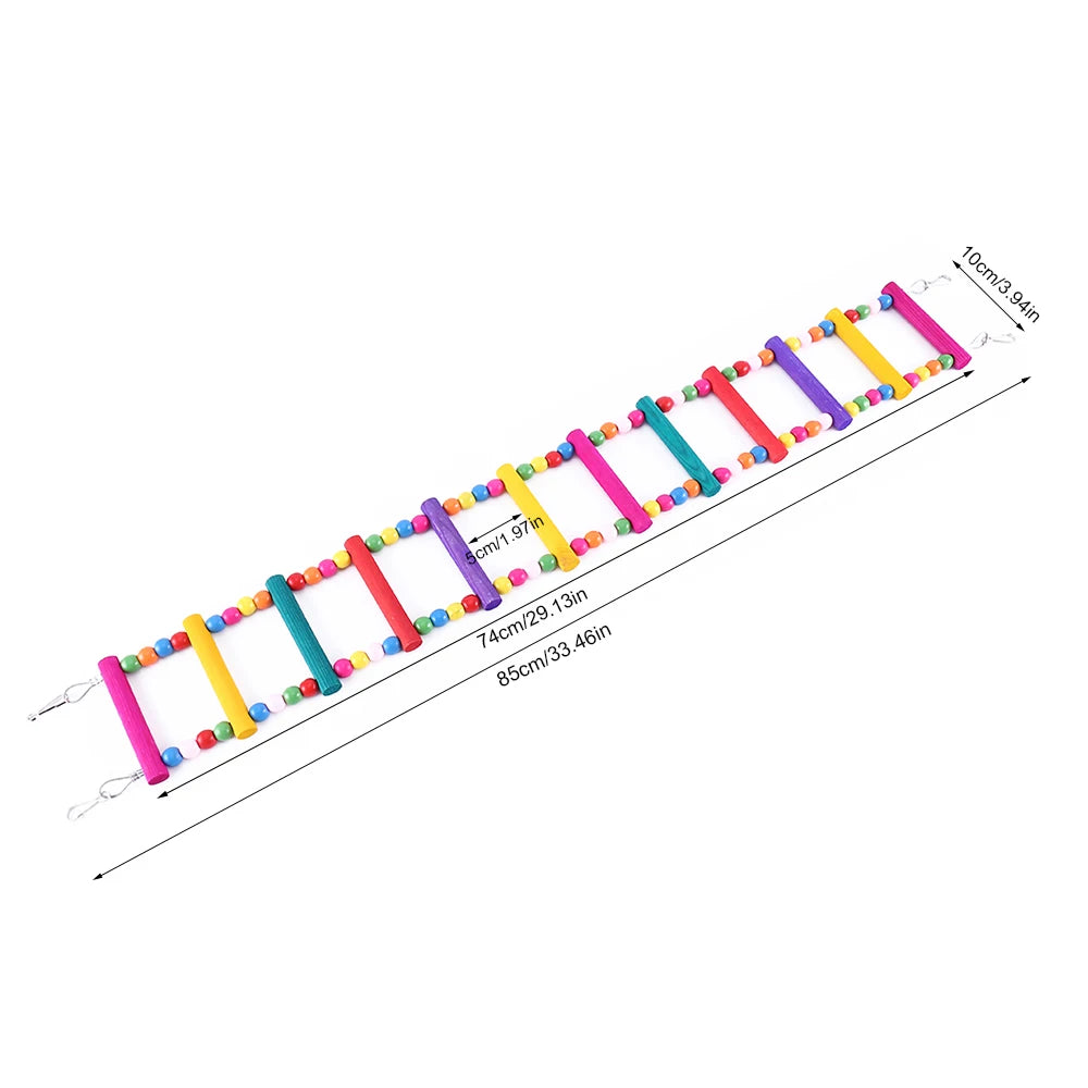 12-Step Multicolor Bird Climbing Ladder Toy