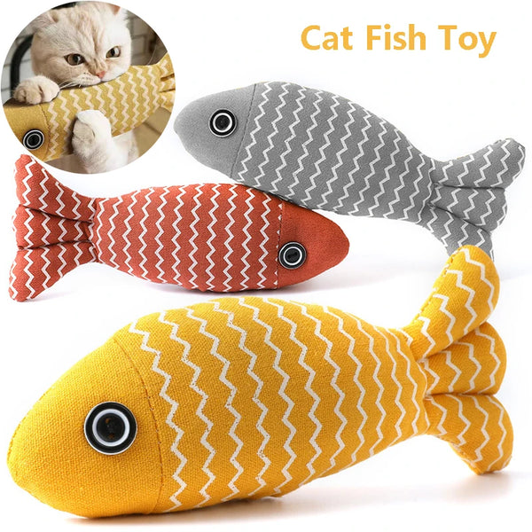 Simulation Fish Catnip Kicker Toy for Cats