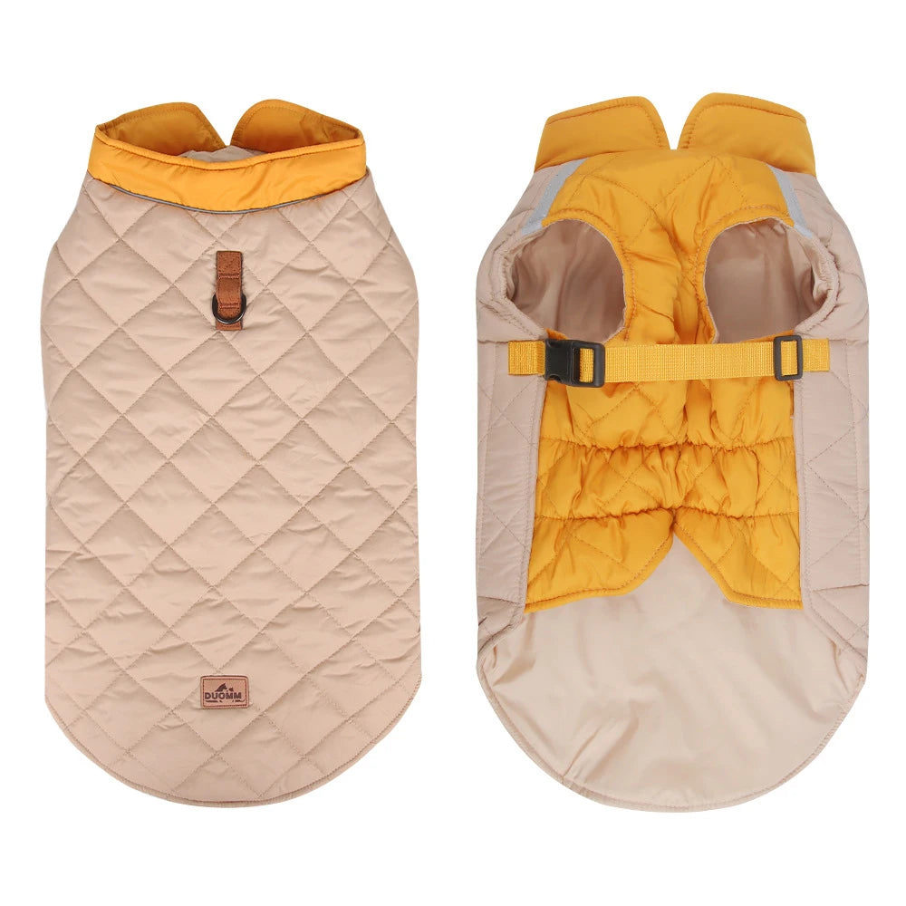 Waterproof Padded Winter Dog Vest Jacket for Small to Large Dogs