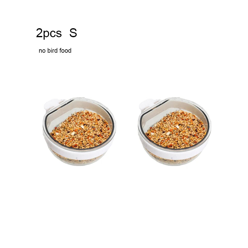 Detachable Transparent Bird Feeding Bowl for Cages