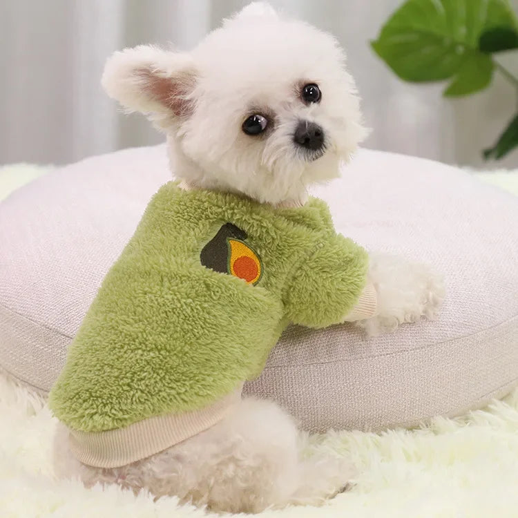 Playful Fleece Hoodie Coat for Small Dogs and Chihuahuas