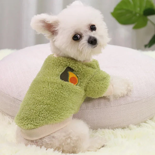 Playful Fleece Hoodie Coat for Small Dogs and Chihuahuas