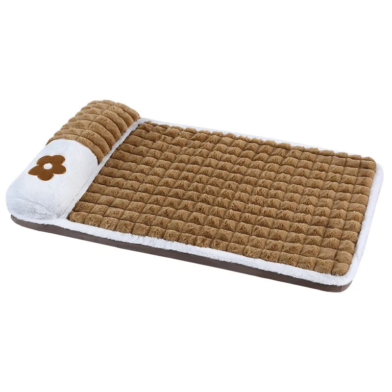 Detachable Cotton Dog Bed Mat for Small to Large Dogs