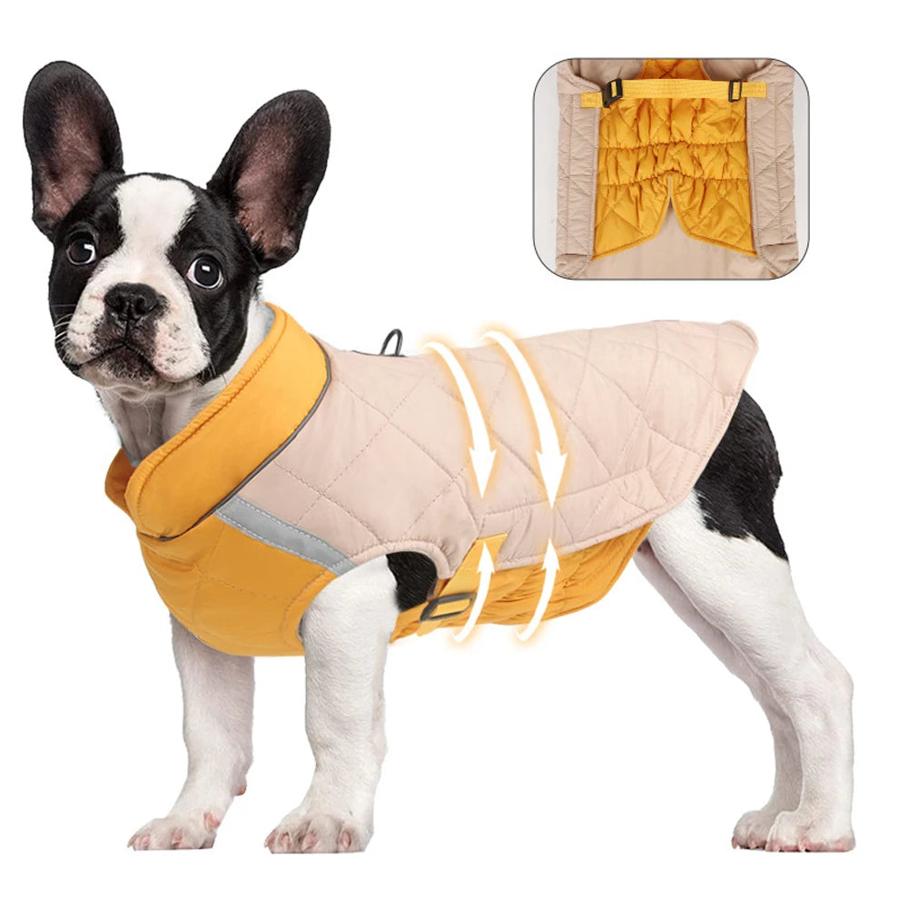 Waterproof Padded Winter Dog Vest Jacket for Small to Large Dogs