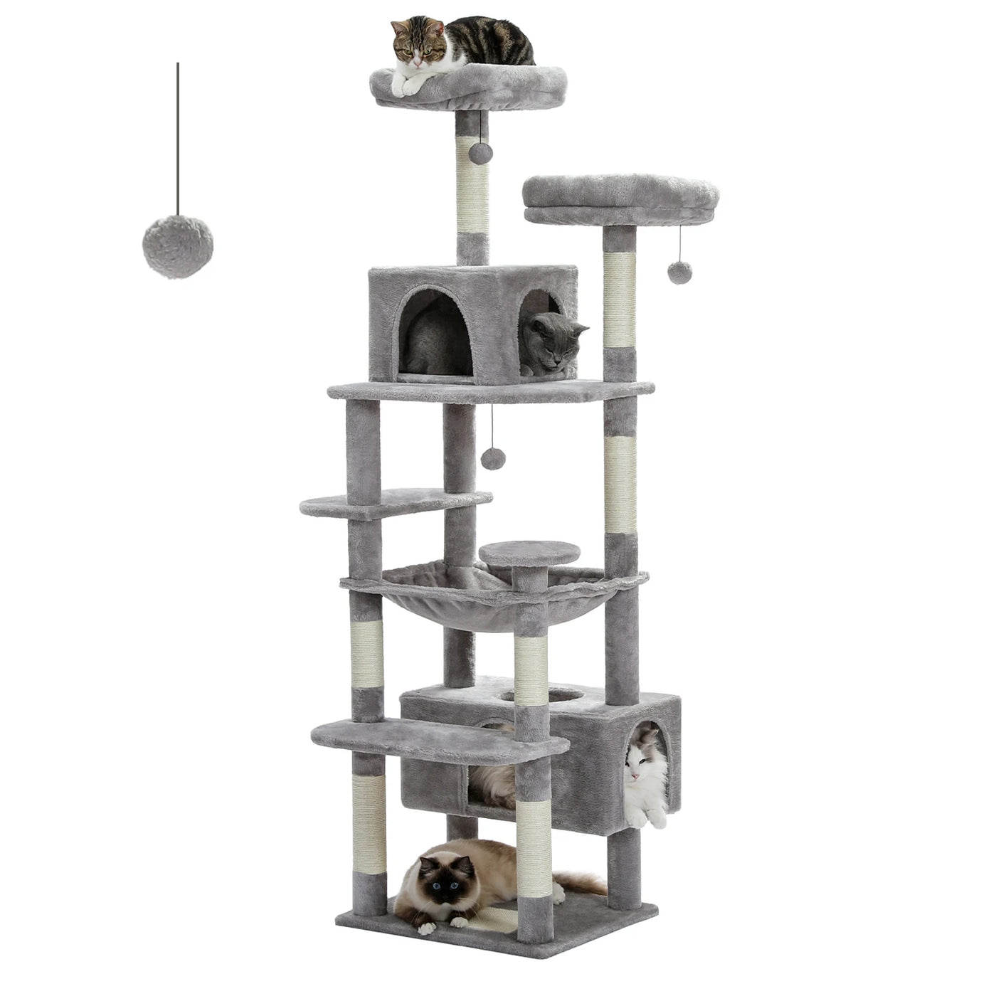 Large Multi-Level Cat Tree with Sisal Scratching Posts