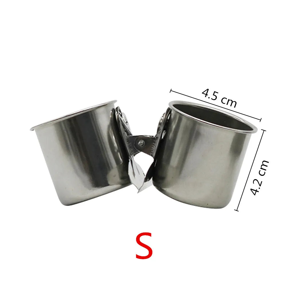 Stainless Steel Single or Double Bird Feeder Cup