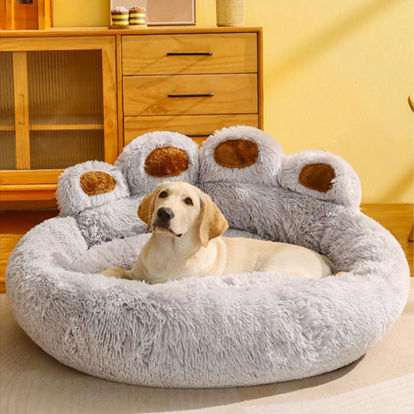 Plush Winter Sofa Dog Bed for Small to Large Pets