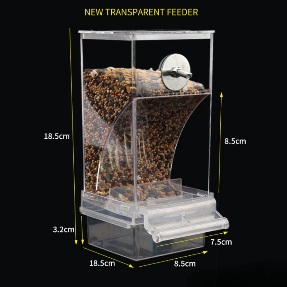 Anti-Splash Automatic Bird Feeder Dispenser Box